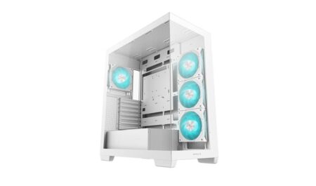 Gabinete Deepcool Cg580 4F White/Midi-Tower/Ventana Cristal Templado/Sin Fuente/4 Ventiladores Instalados/Color Blanco/ATX/Micro-ATX/Mini-Itx/R-Cg580-Whada4-G-1