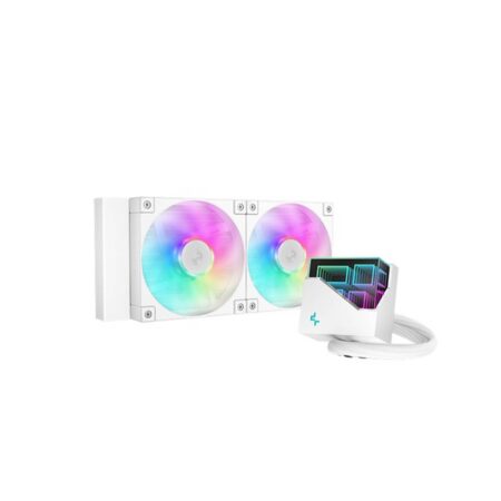 Enfriamiento Liquido Deepcool Lt240 Argb – 2 X 120Mm, 600-2400 Rpm Blanco R-Lt240-Whamnc-G-1