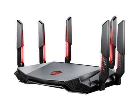 Router Inalambrico MSI Radix Axe6600 WiFi 6E Tri-Band /2.4/5/6Ghz/Doble Banda/Para Gaming Wi-Fi 6E/4804 Mbit/S/5X Rj-45