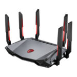 Router Inalambrico MSI Radix Axe6600 WiFi 6E Tri-Band /2.4/5/6Ghz/Doble Banda/Para Gaming Wi-Fi 6E/4804 Mbit/S/5X Rj-45