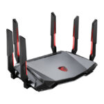 Router Inalambrico MSI Radix Axe6600 WiFi 6E Tri-Band /2.4/5/6Ghz/Doble Banda/Para Gaming Wi-Fi 6E/4804 Mbit/S/5X Rj-45