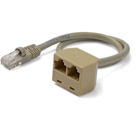 Cable Adaptador Splitter RJ45 De 2X Hembra A 1X Macho