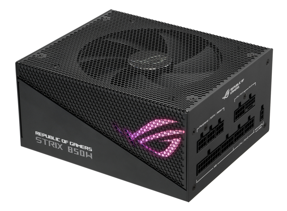 Fuente De Poder 850w Asus Rog-strix-850g-aura-gaming, 80plus Gold, 20+4 Pin Atx, 135mm, Negro