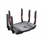 Router Inalambrico MSI Radix Axe6600 WiFi 6E Tri-Band Gaming Router 6Ghz/Doble Banda/6 Antenas/Color Negro Rgb