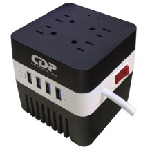 REGULADOR CDP RU-AVR604 DE 600VA/300W 4 CONTACTOS, 4 USB