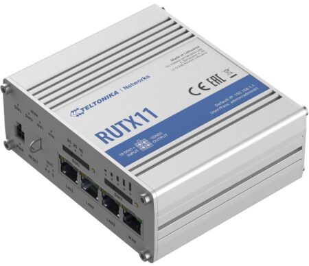 Router Lte (4.5G) Cat6 Profesional Teltonika Rutx11 4 Puertos Gigabit, Doble Sim, USB, WiFi 802.11Ac, Gnss