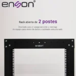 Rack Vertical Enson Ens-Rack244 De 42Ur/2 Postes Empotrable/Compatible Con Todos Los Accesorios De Racks Y Gabinetes Enson/Color Negro