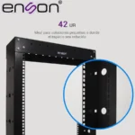 Rack Vertical Enson Ens-Rack244 De 42Ur/2 Postes Empotrable/Compatible Con Todos Los Accesorios De Racks Y Gabinetes Enson/Color Negro