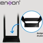 Rack Vertical Enson Ens-Rack244 De 42Ur/2 Postes Empotrable/Compatible Con Todos Los Accesorios De Racks Y Gabinetes Enson/Color Negro
