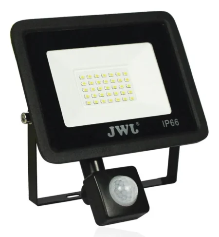 Reflector Con Sensor De Movimiento Jwj Jlre-30Sm, 30 W, 160X180 Mm, 85-265 Vca, 50/60Hz, Ultra Delgado, Uso En Exterior/Interior