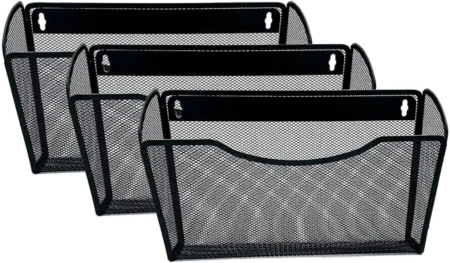 Revistero Nextep Ne-164P3, De Pared, Malla Metalica C/3, 34.5Cm X 21.5Cm X 8.8Cm