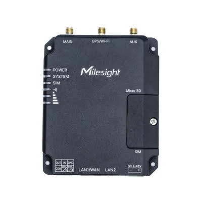 Router Inalambrico Milesight Ur32-L04Af-W-485 2.40Ghz/2 Antenas Externas/4G Lte De Alta Confiabilidad Con WiFi/Ethernet/Doble Sim