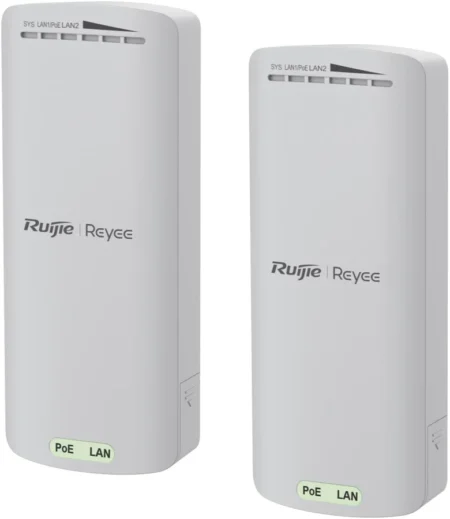 Kit Enlace Inalambrico De 500M Preconfigurado Ruijie Rg-Est100-E + Ajuste Automatico De Potencia/Hasta 300 Mbps/Doble Puerto LAN