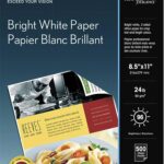Paquete C/500 Hojas Papel Blanco Brillante Carta Epson S041586