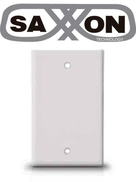 Placa De Pared Ciega Saxxon A175, Sin Puertos, Color Blanco
