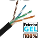 Bobina De Cable Utp Cat5E Saxxon Outpcat5Egcopext 100% Cobre Con Gel/Exterior/305M/Color Negro
