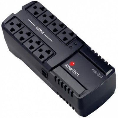 Regulador Smartbitt Sbavr1350, Negro, Hogar Y Oficina, 1350 VA, 675 W