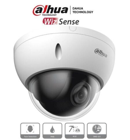 Dahua Sd22204Db-Gny – Cámara IP Ptz De 2 Mp / Wizsense/ 4X De Zoom Óptico/ Starlight / Detección Facial/ Ik10/ Ip66/ Ranura Para MicroSD/ PoE –