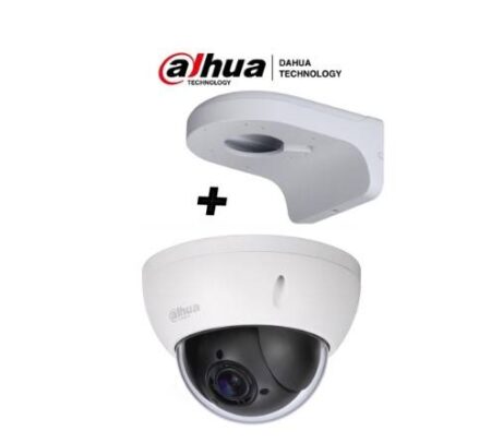 Dahua Sd22204Igcpak – Camara Mini Ptz De 2 Mp Hdcvi / 4X Zoom Óptico Con Brazo De Pared Pfb203W Incluido –