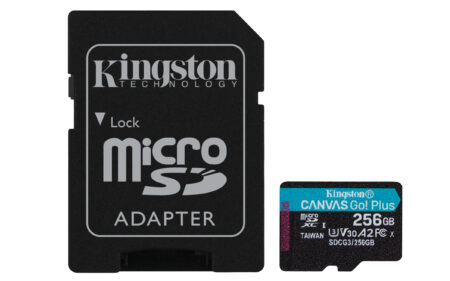 MEMORIA MICROSDXC 256GB KINGSTON CANVAS GO! PLUS SDCG3/256GB UHS-I U3 V30 A2 CLASE 10 C/ADAPTADOR