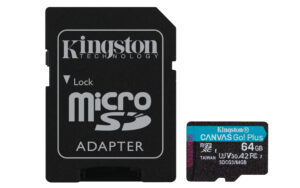 MEMORIA MICROSDXC 64GB KINGSTON SDCG3/64GB CANVAS GO PLUS UHS-I CLASE 10, C/ADAPTADOR
