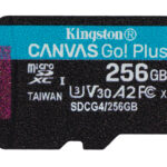 KINGSTON MEMORIA 256GB MICROSDX C CANVAS GO PLUS A2 U3 CARD   ADAPT