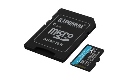Memoria Microsdxc 64Gb Kingston Canvas Go! Plus/Uhs-I/Clase 10/Con Adaptador/Sdcg4/64Gb