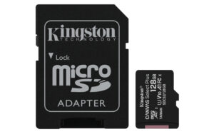 MEMORIA MICROSD 128GB KINGSTON SDCS2/128GB CANVAS SELECT PLUS CLASS10 C/ADAPTADOR SD