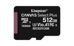 MEMORIA MICROSD 512GB KINGSTON SDCS2/512GBSP CANVAS SELECT PLUS CLASE 10 SIN ADAPTADOR