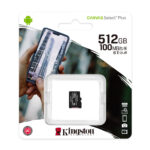 MEMORIA MICROSD 512GB KINGSTON SDCS2/512GBSP CANVAS SELECT PLUS CLASE 10 SIN ADAPTADOR