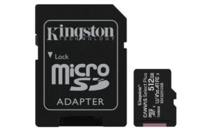 MEMORIA MICROSD 512GB KINGSTON SDCS2/512GB CANVAS SELECT PLUS CLASE 10 C/ADAPTADOR