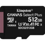 Memoria MicroSD 512Gb Kingston Sdcs2/512Gb Canvas Select Plus Clase 10 C/Adaptador