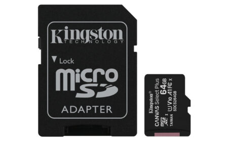 Memoria Microsdhc 64Gb Kingston Sdcs2/64Gb Canvas Select Plus Uhs-I Clase 10, C/Adaptador