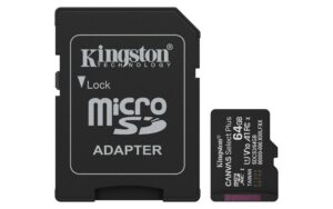 MEMORIA MICROSDXC 64GB KINGSTON CANVAS SELECT PLUS GEN3 SDCS3/64GB CLASE 10/CON ADAPTADOR