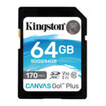 MEMORIA SDXC 64GB KINGSTON CANVAS GO PLUS SDG3/64GB UHS-I U3 V30 CLASE 10