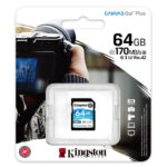 MEMORIA SDXC 64GB KINGSTON CANVAS GO PLUS SDG3/64GB UHS-I U3 V30 CLASE 10