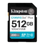 MEMORIA SDXC 512GB KINGSTON CANVAS GO! PLUS GEN4/CLASE 10/UHS-I/SDG4/512GB