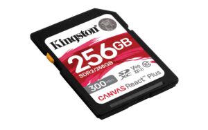 MEMORIA SDXC 256GB KINGSTON SDR2/256GB CANVAS REACT PLUS/CLASE 10/UHS-II