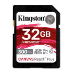 MEMORIA SDHC 32GB KINGSTON SDR2/32GB, CANVAS REACT PLUS CL10