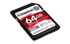 MEMORIA SDXC 64GB KINGSTON SDR2/64GB CANVAS REACT PLUS/CLASE 10/UHS-II