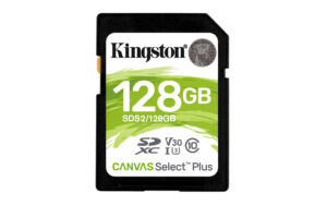 MEMORIA SDHC 128GB KINGSTON SDS2/128GB CANVAS SELECT PLUS, UHS-I CLASE 10