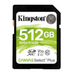 MEMORIA FLASH SDXC 512GB KINGSTON CANVAS SELECT PLUS C10, SDS2/512GB