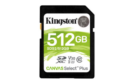 Memoria Flash Sdxc 512Gb Kingston Canvas Select Plus C10, Sds2/512Gb