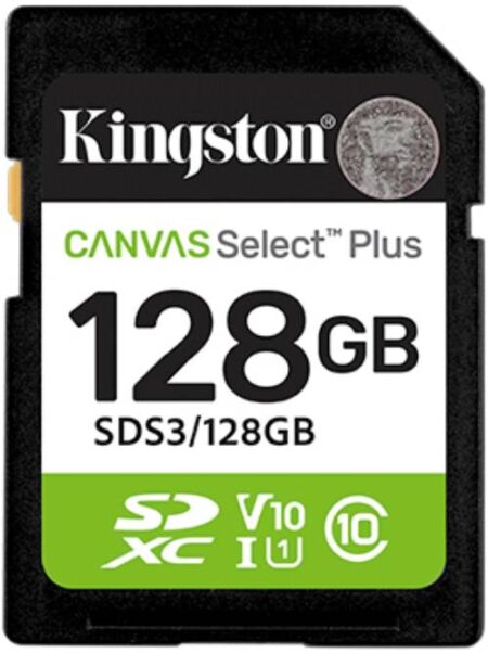 Memoria Sdxc 128Gb Kingston Sds3/128Gb Canvas Select Plus/Uhs-I Clase 10