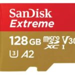 Memoria Microsdxc 128Gb Sandisk Extreme Sdsqxaa-128G-Gn6Ma C/Adaptador/Rojo