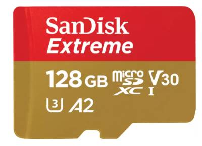 Memoria Microsdxc 128Gb Sandisk Extreme Sdsqxaa-128G-Gn6Ma C/Adaptador/Rojo
