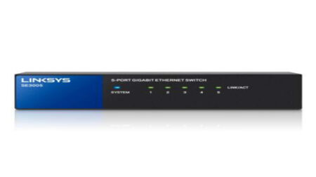 Switch Linksys Se3005 Con 5 Puertos Gigabit, Metalico, No Administrable