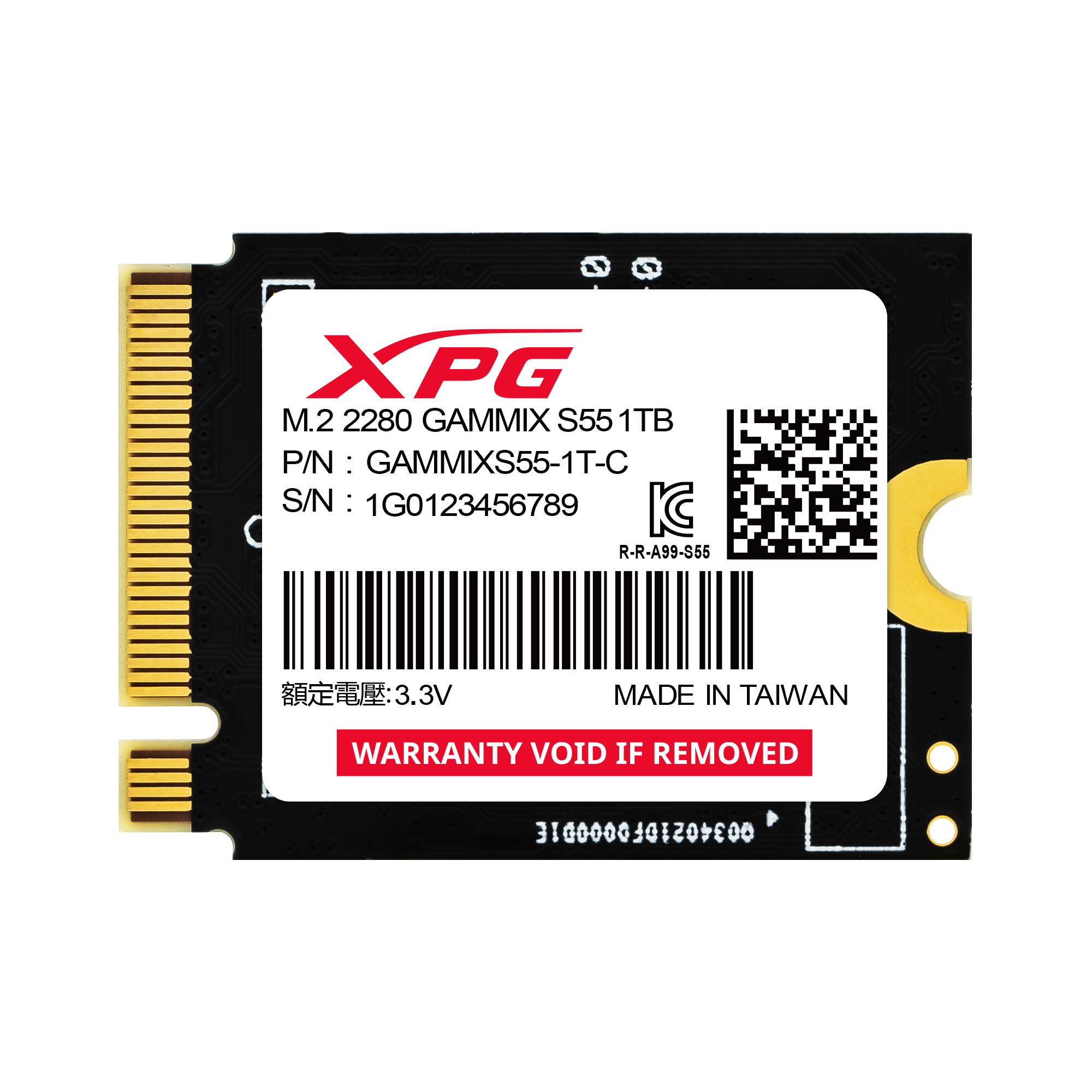 U. ESTADO SOLIDO M.2 1TB XPG SGAMMIXS55-1T-C GAMMIX S55, PCI EXPRESS 4.0, 5000 MB/S, 3700 MB/S