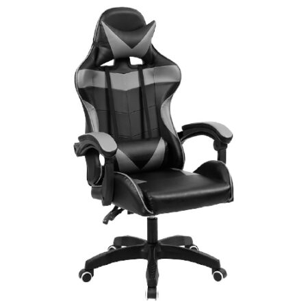 Silla Stylos Gamer Negro/Gris/P Vc/Ajustable/Acero/145Grados/ R115K