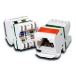 Jack Max Utp Categoria 6 Siemon Mx6-F01, Estilo 110, Montaje Plano, Color Negro